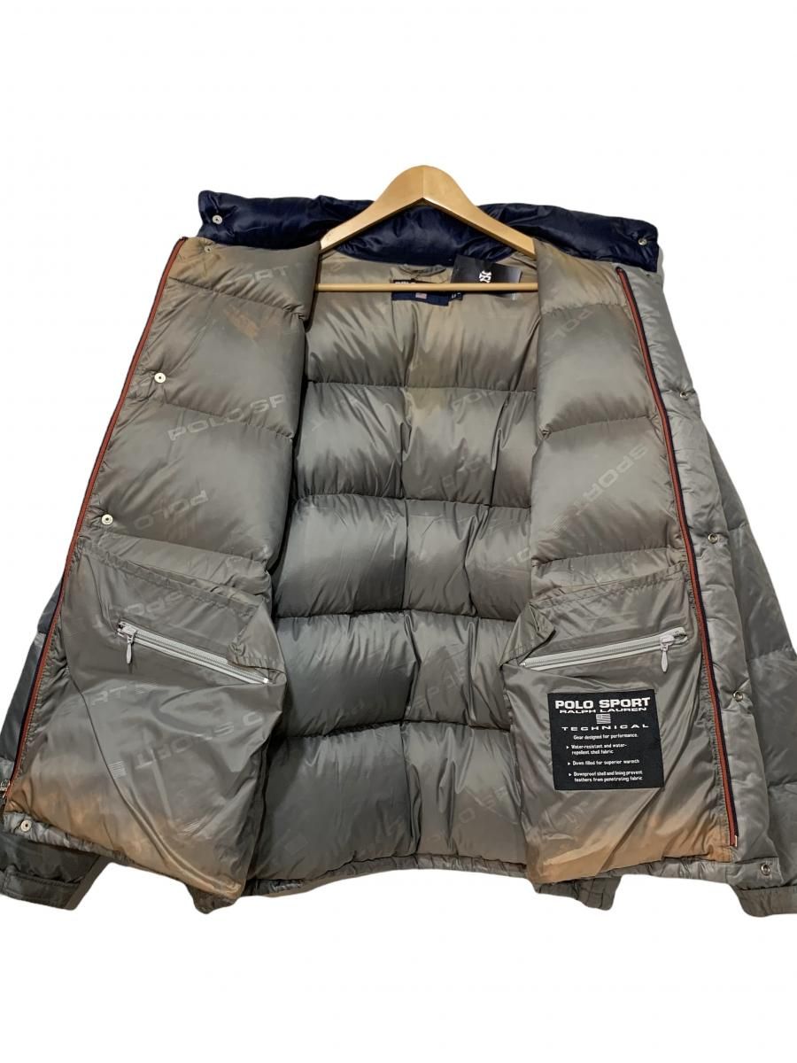 90s POLO SPORT Logo Down Jacket 灰 L ポロスポーツ ダウン 90s POLO SPORT Logo Down Jacket 灰 L ポロスポーツ ダウン