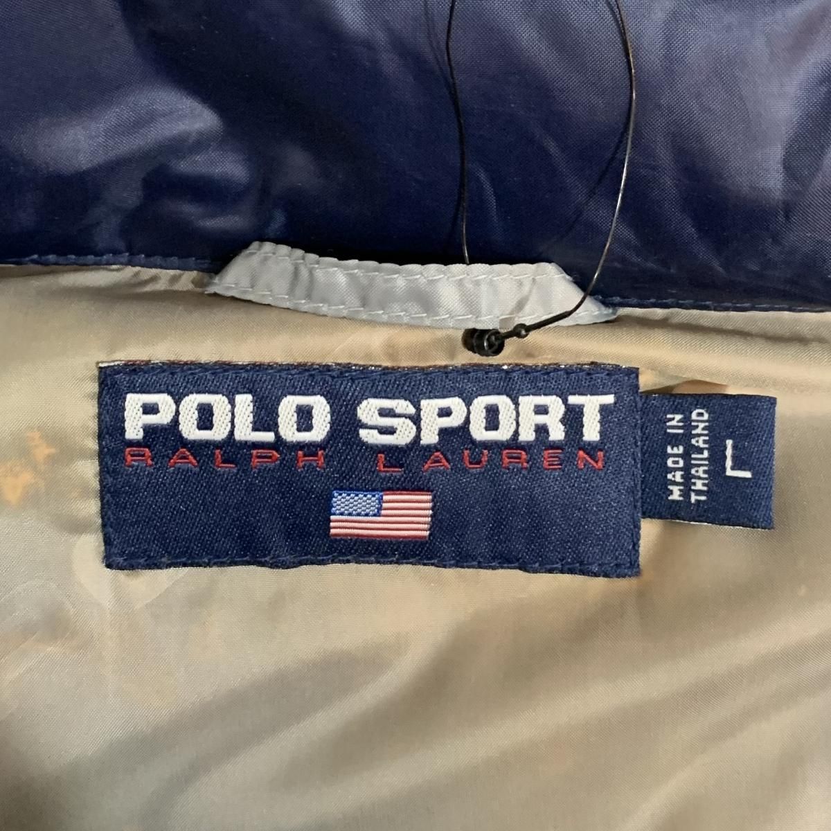 90s POLO SPORT Logo Down Jacket 灰 L ポロスポーツ ダウン 90s POLO SPORT Logo Down Jacket 灰 L ポロスポーツ ダウン
