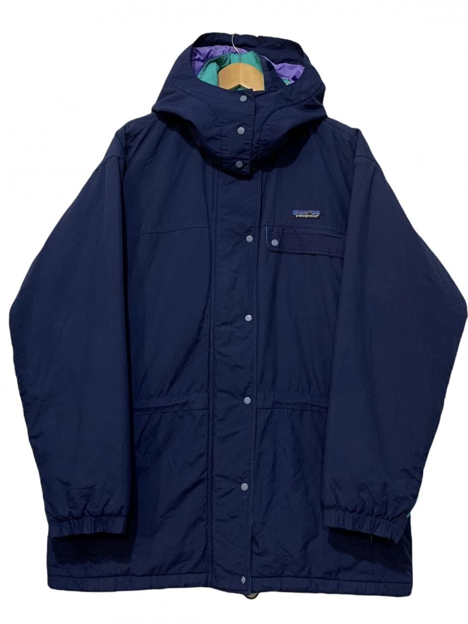 90年製 patagonia Guide Jacket 紺 Womens XL相当 90s Rマークタグ パタゴニア ガイドジャケット ガイドパーカー  中綿入り ネイビー 84139 古着 - NEWJOKE ONLINE STORE