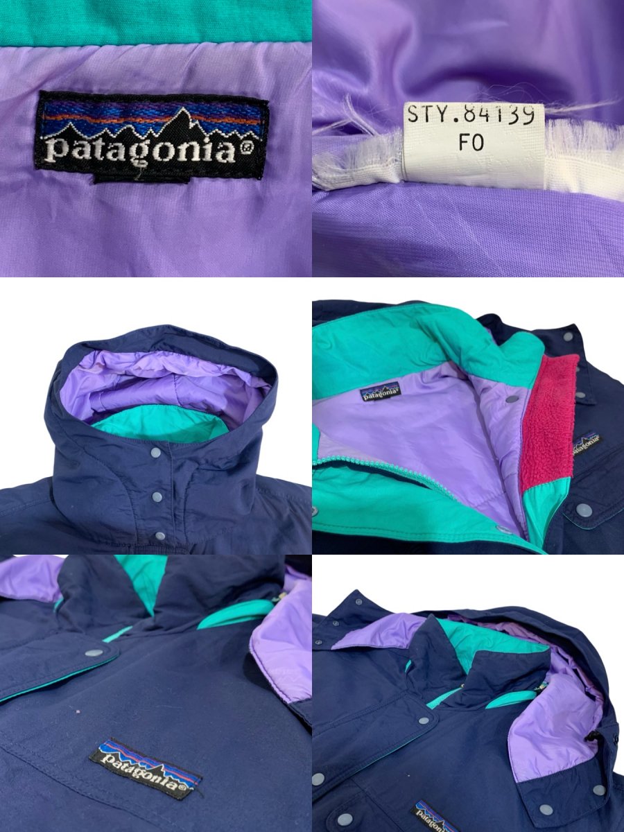 90年製 patagonia Guide Jacket 紺 Womens XL相当 90s Rマークタグ パタゴニア ガイドジャケット ガイドパーカー  中綿入り ネイビー 84139 古着 - NEWJOKE ONLINE STORE