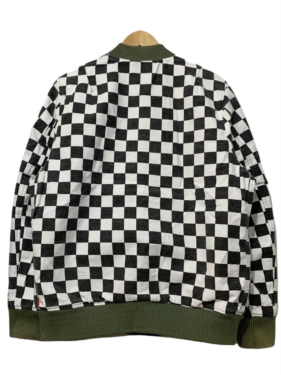 16SS SUPREME Reversible Checkered MA-1 オリーブ L シュプリーム MA1 ...