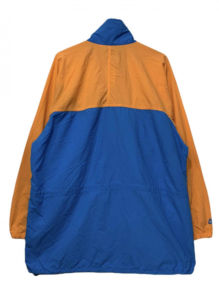80s~90s NIKE ACG Half-Zip Nylon Pullover Jacket 水色オレンジ L ナイキ エーシージー  ナイロンジャケット アノラック プルオーバー ハーフジップ 初期 - NEWJOKE ONLINE STORE