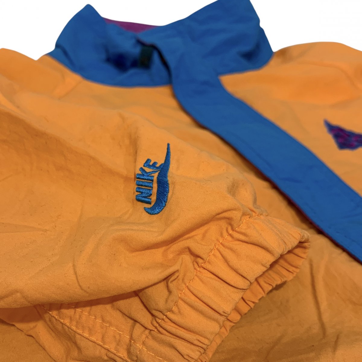 80s~90s NIKE ACG Half-Zip Nylon Pullover Jacket 水色オレンジ L 