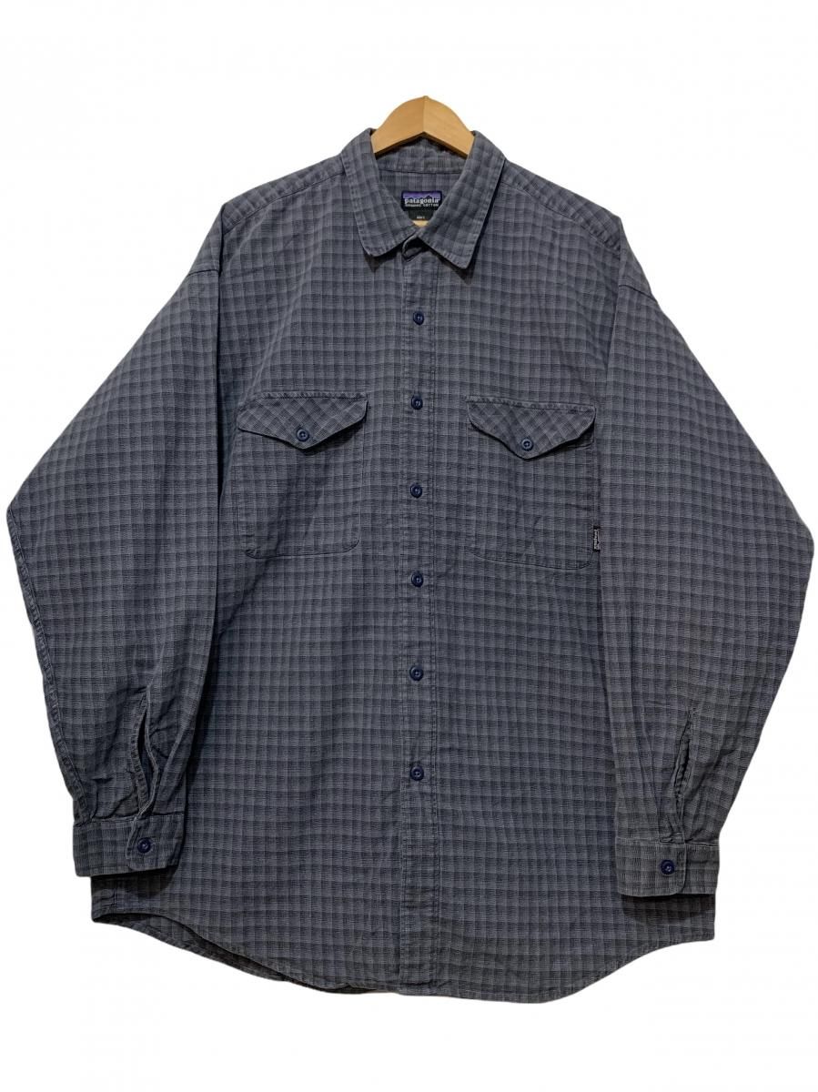 02年製 patagonia L/S Work Shirt 灰 XL 00s パタゴニア ワークシャツ