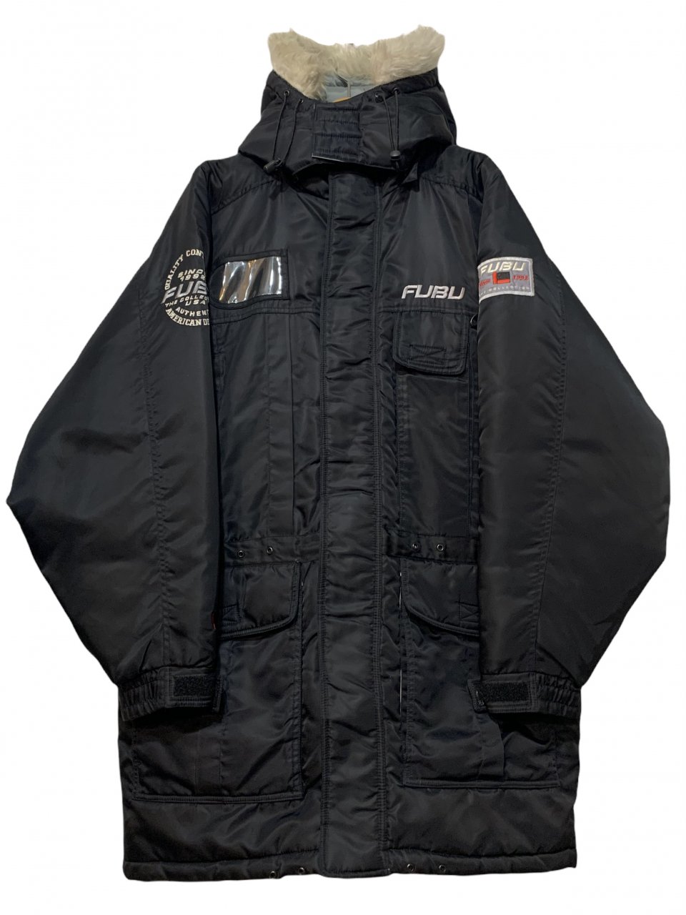 00s FUBU N-3B Type Nylon Padding Jacket 黒 M フブ N3B