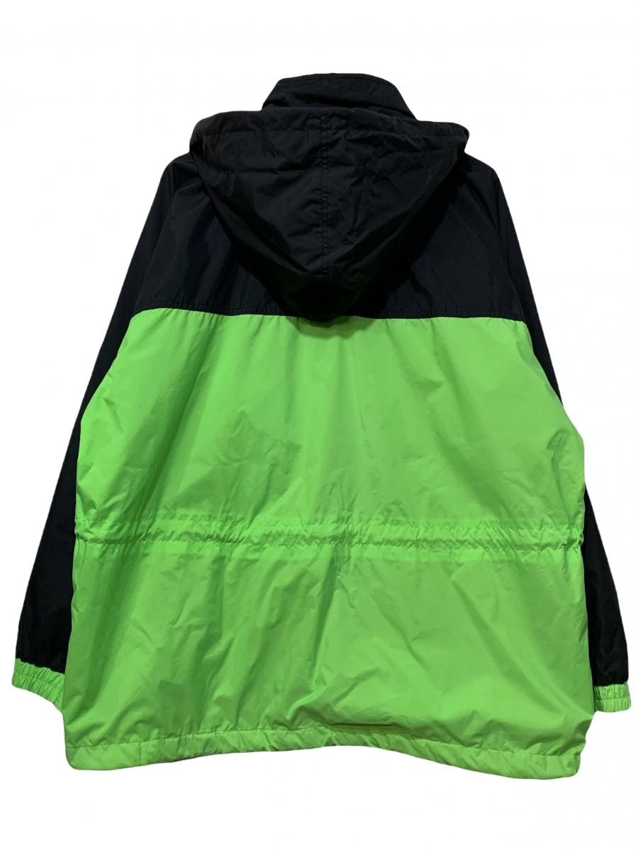 90s OLD GAP Nylon Jacket 蛍光緑黒 M オールドギャップ ナイロン