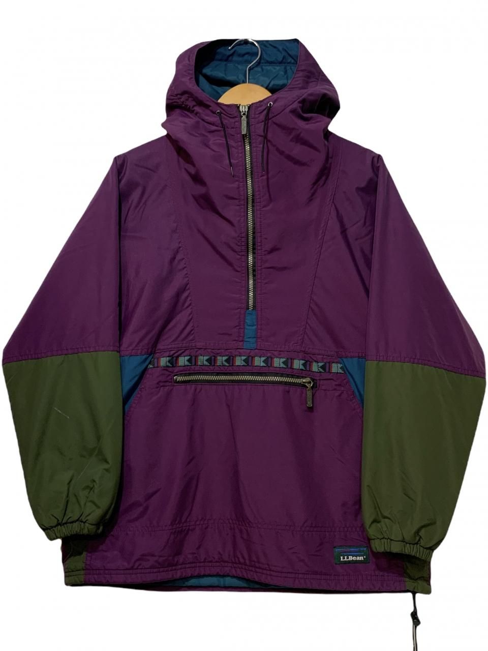 USA製 90s L.L.Bean Tyrolean Tape Padding Anorak Parka 紫 S