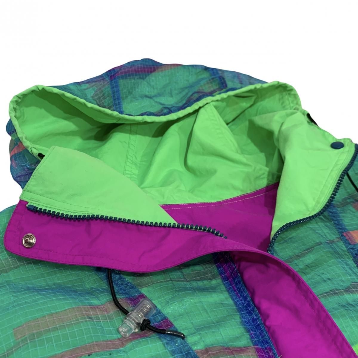 91年製 NIKE AQUA GEAR Reversible Anorak Parka 蛍光緑紫 XL 91年製 NIKE AQUA GEAR Reversible Anorak Parka 蛍光緑紫 XL