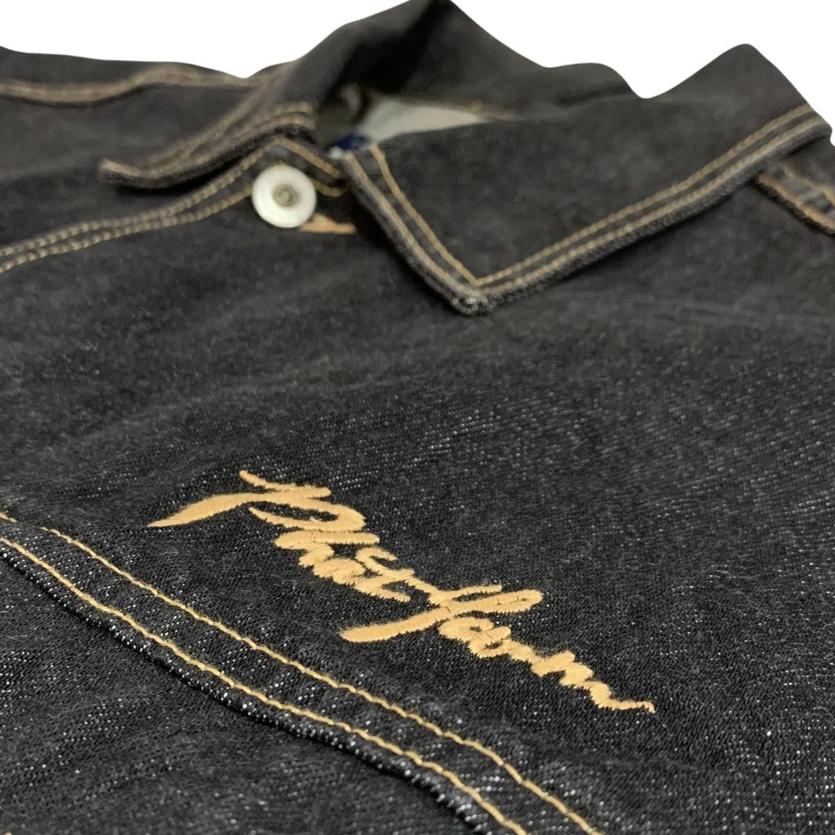 00s PHAT FARM Logo Black Denim Jacket 黒 XL ファットファーム 00s PHAT FARM Logo Black Denim Jacket 黒 XL ファットファーム