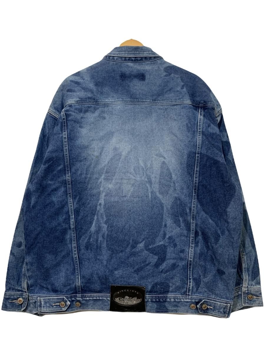 00s PELLE PELLE Bleached Denim Jacket 青 L ペレペレ デニム