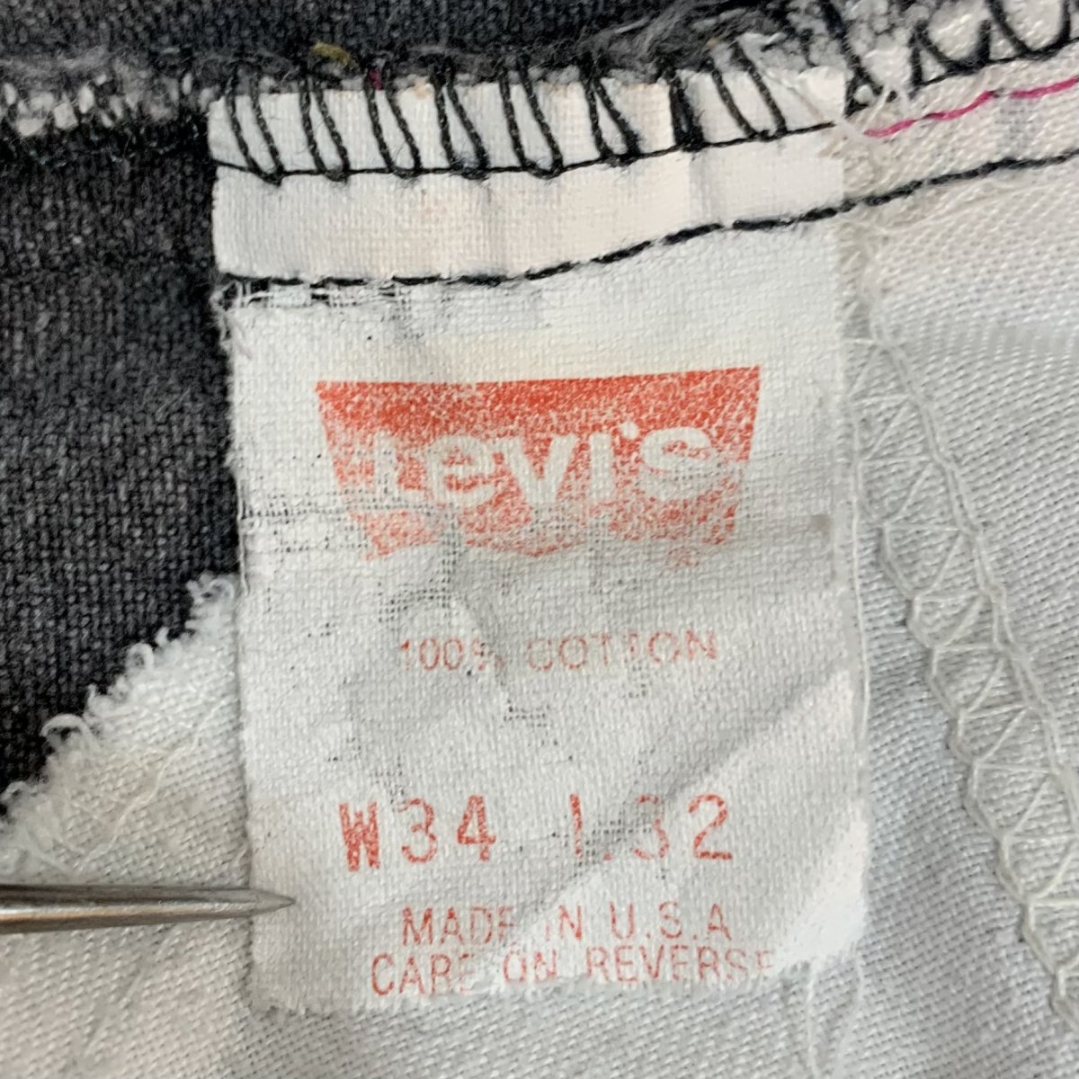 USA製 91年 Levi's 505 Black Denim Pants 黒 W32×L32 90s リーバイス 