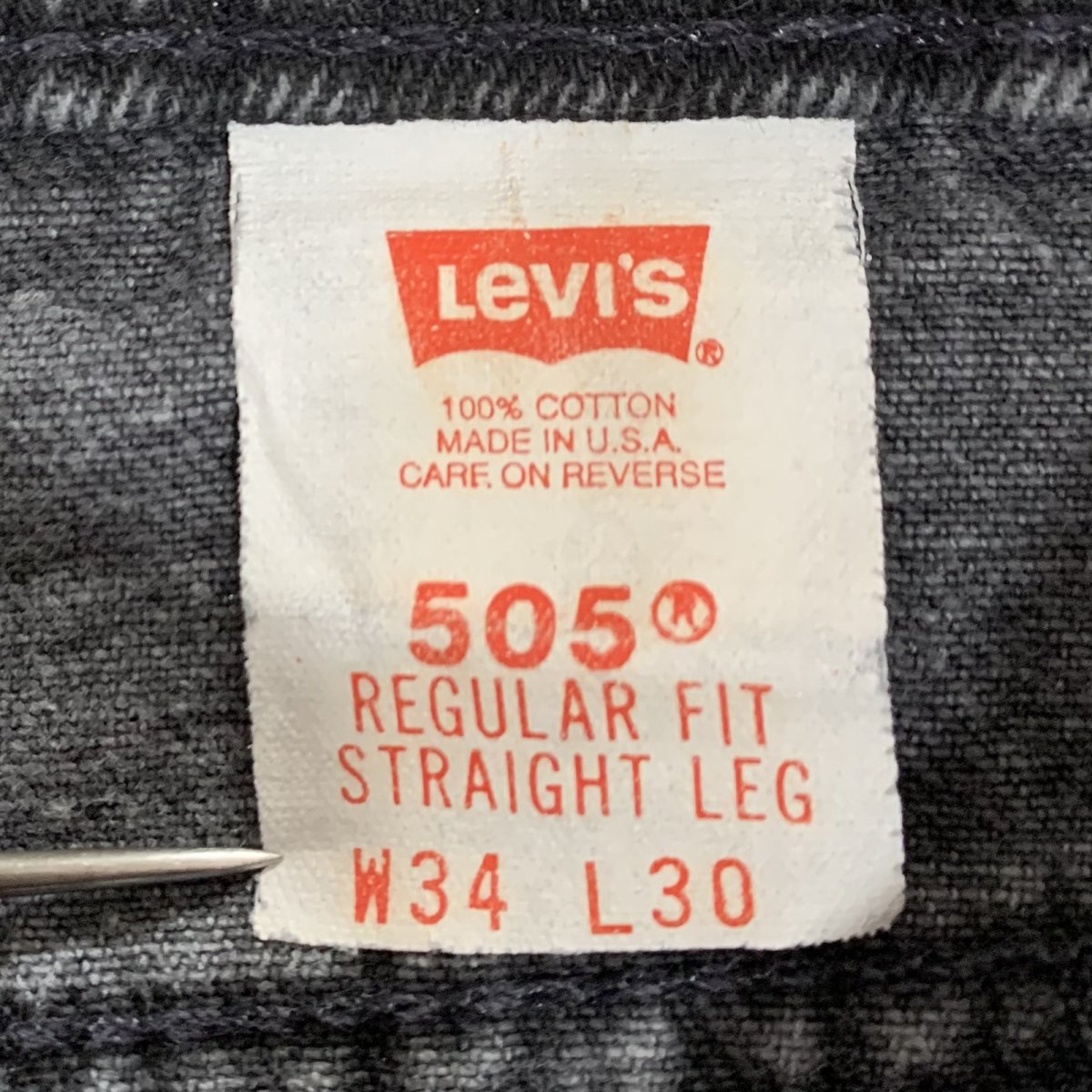 USA製 95年 Levi's 505 Black Denim Pants 黒 W32×L30 90s リーバイス