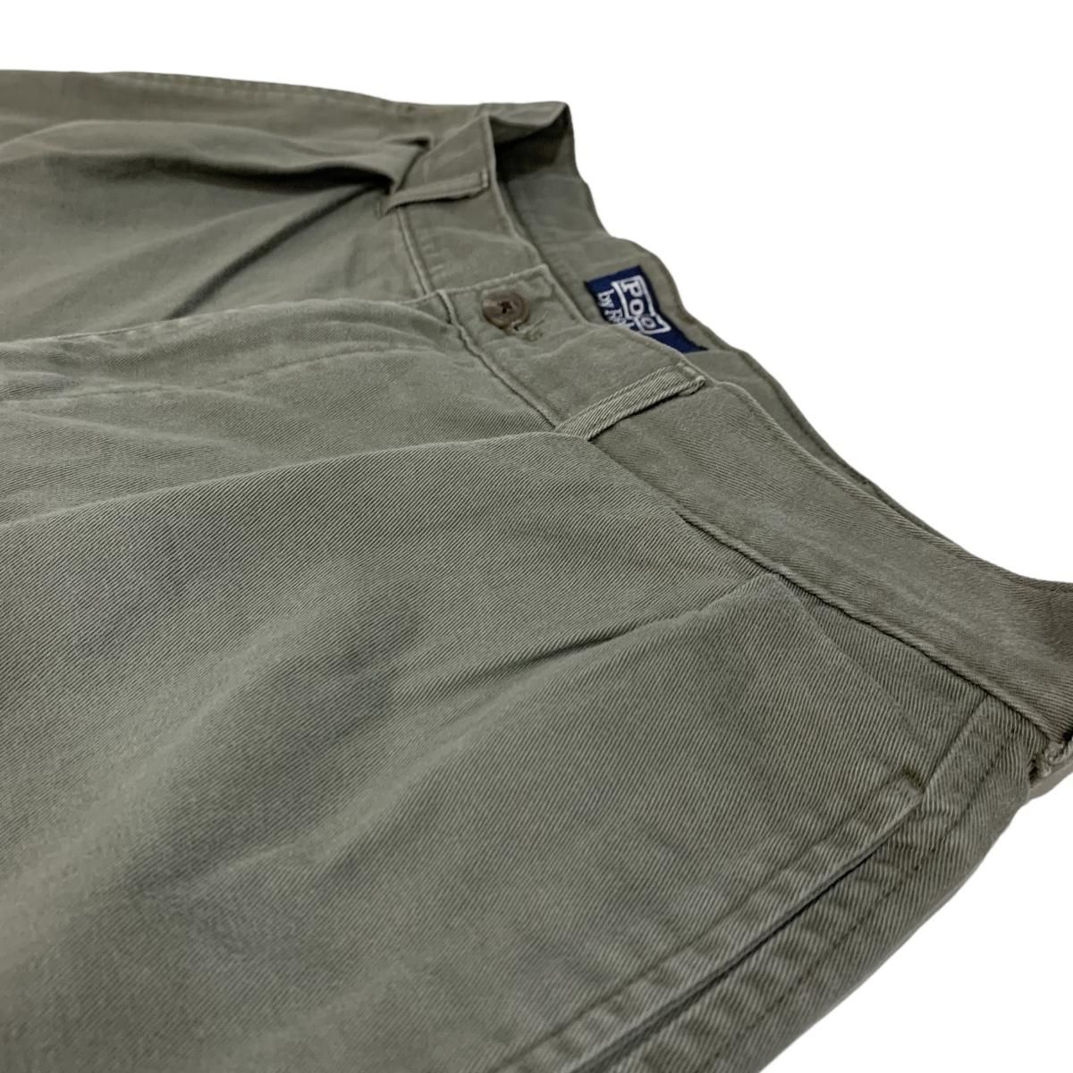 90s Polo Ralph Lauren 2 Tuck Chino Pants オリーブ W36×L30 90s Polo Ralph Lauren 2 Tuck Chino Pants オリーブ W36×L30