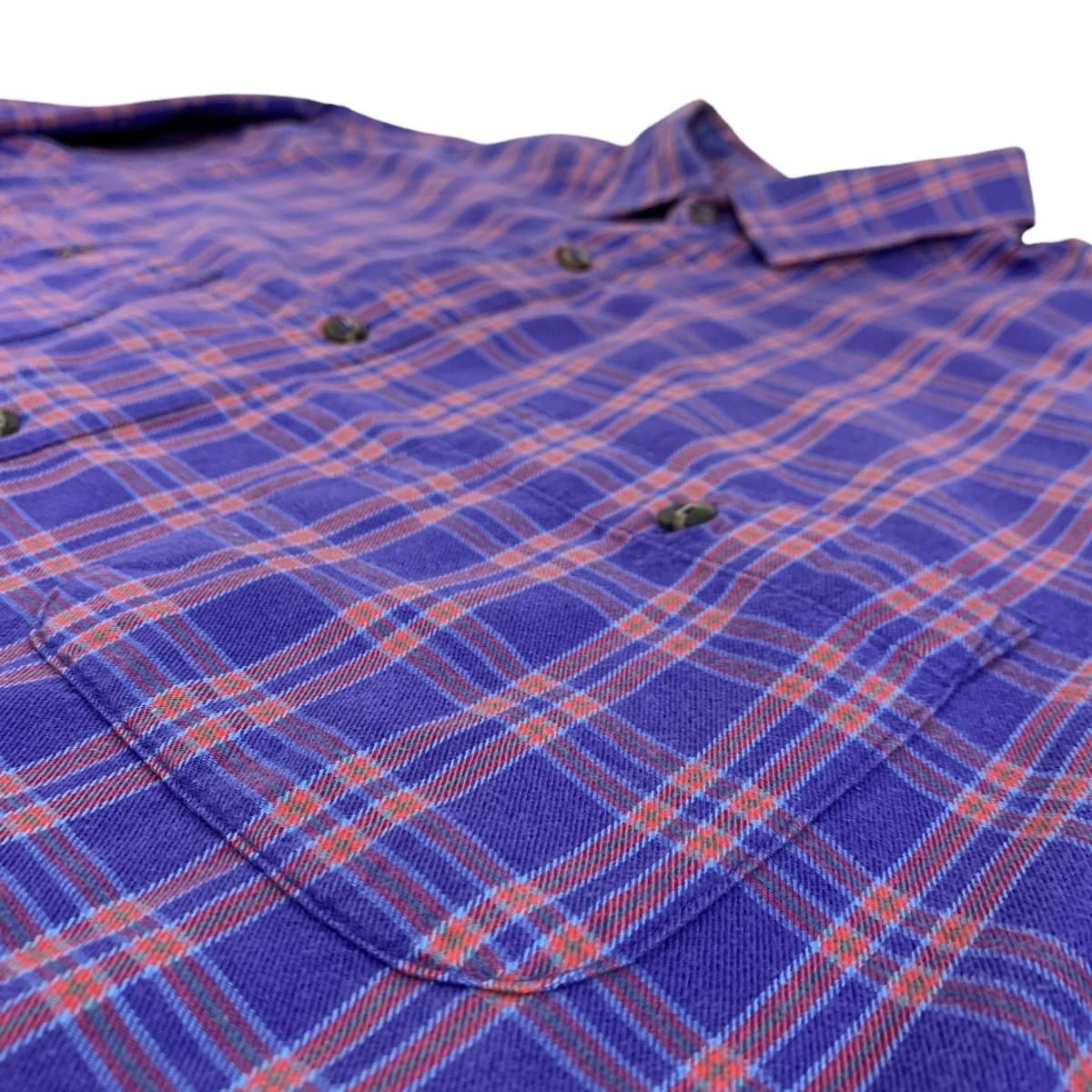 80~90s patagonia Cotton L/S Check Shirt 青紫オレンジ XL 80~90s patagonia Cotton L/S Check Shirt 青紫オレンジ XL