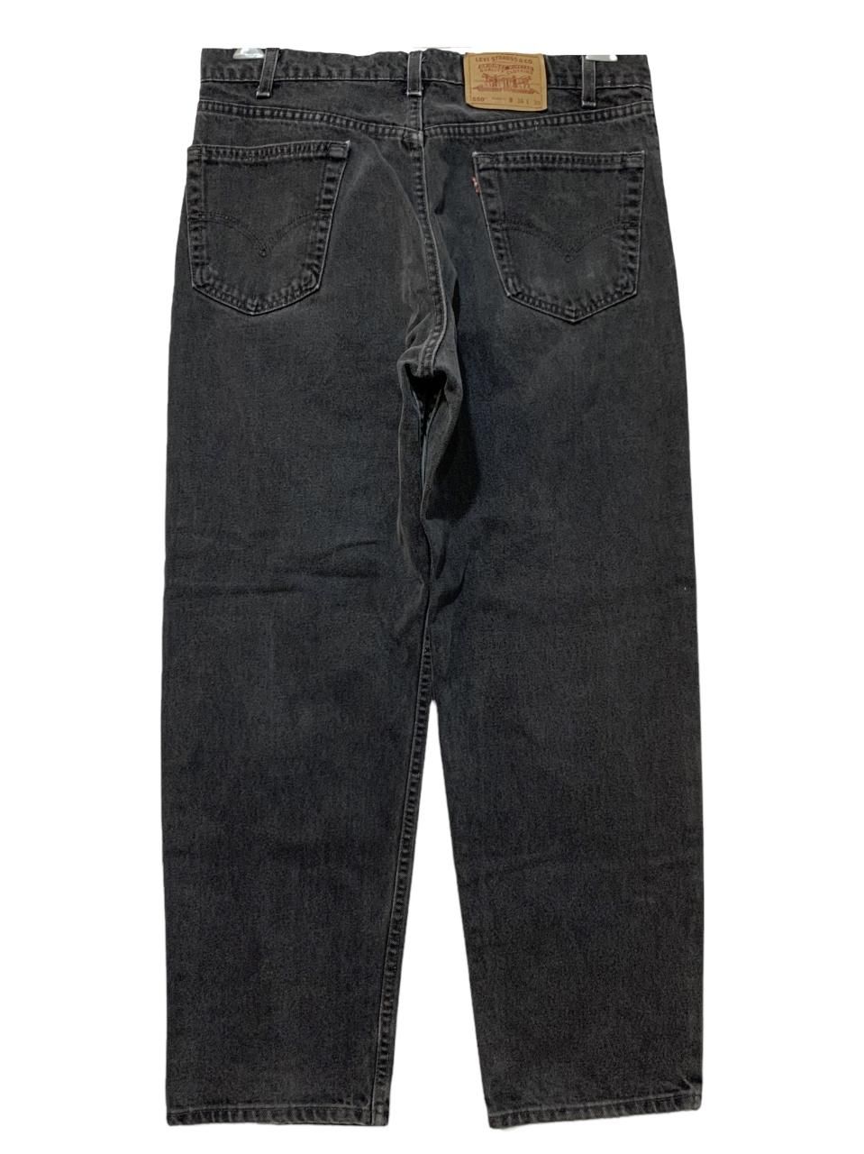 USA製 98年 Levi's 550 Black Denim Pants 黒 W35×L30 90s