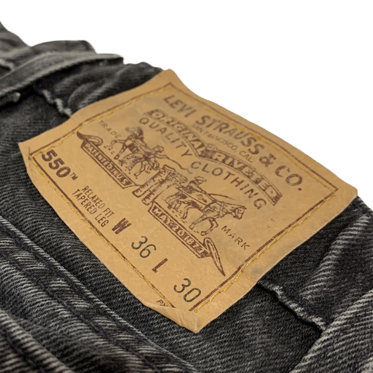 USA製 95年 Levi's 550 Black Denim Pants 黒 W35×L31 90s USA製 95年 Levi's 550 Black Denim Pants 黒 W35×L31 90s