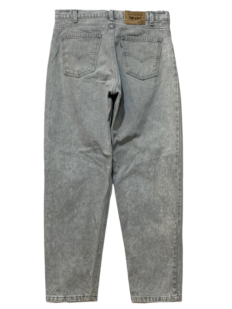 USA製 89年 Levi's 550 Chemical Wash Grey Denim Pants 灰 W32×L30 80s リーバイス Levis  デニムパンツ グレー テーパード アメリカ製 - NEWJOKE ONLINE STORE