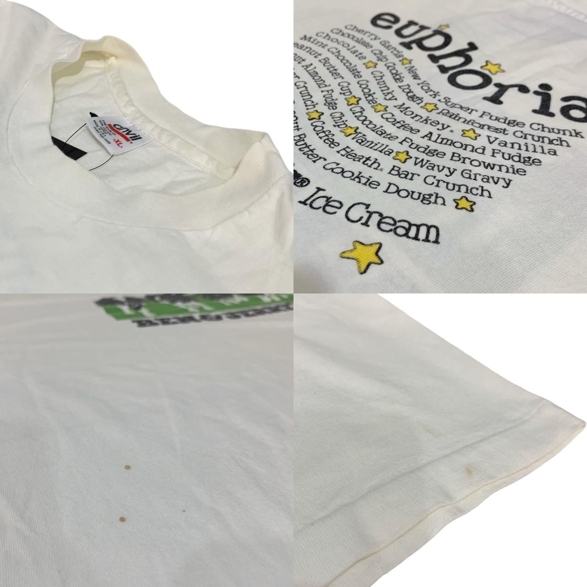 USA製 92年 BEN&JERRY'S Print S/S Tee 白 XL 90s ベン USA製 92年 BEN&JERRY'S Print S/S Tee 白 XL 90s ベン