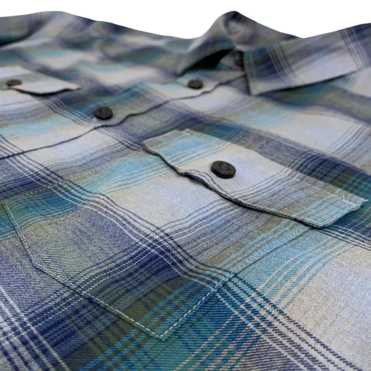 patagonia チェックシャツ 06年製 patagonia Cotton L/S Check Shirt 青灰 XL 00s
