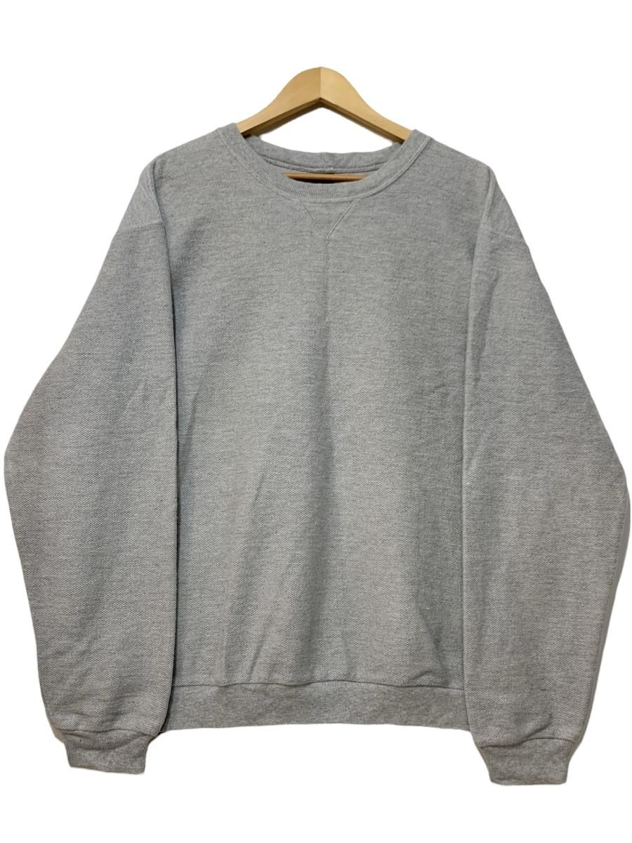 USA製 90s LAND'S END Cotton Pique Sweatshirt 灰 S ランズエンド ...