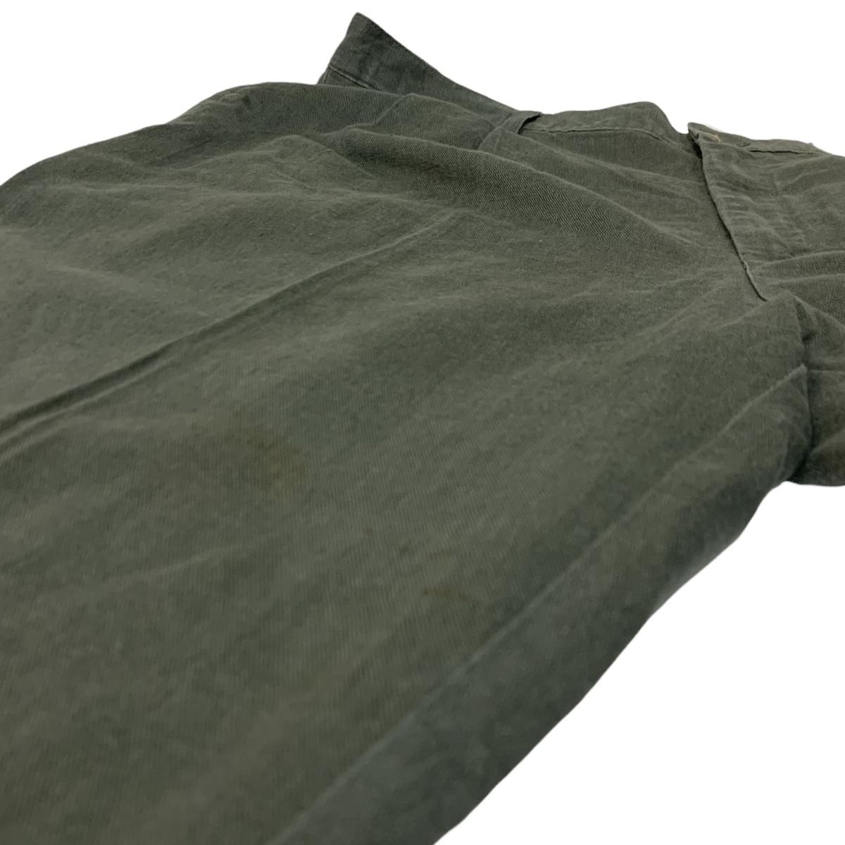 90s L.L.Bean Linen Cotton 2 Tuck Chino Pants オリーブ W38×L30 90s L.L.Bean Linen Cotton 2 Tuck Chino Pants オリーブ W38×L30