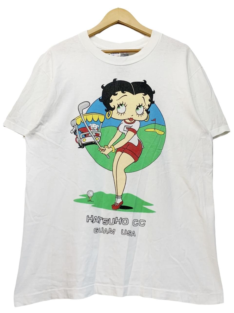 Bettyboop ベティーブープ プリントTシャツ ベティちゃん 白 古着-