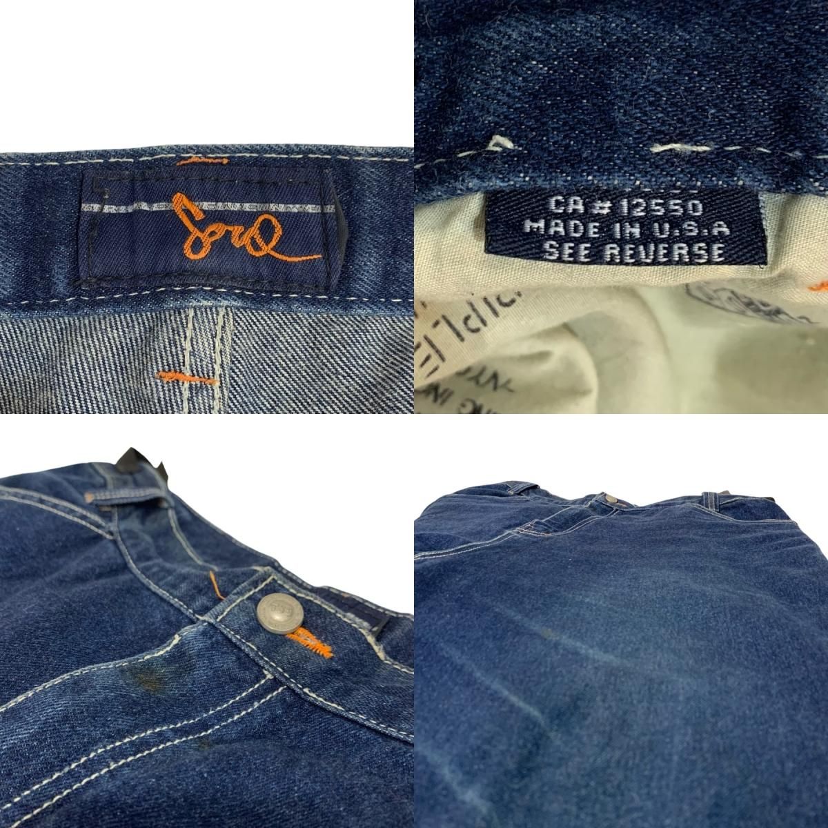 USA製 00s Triple Five Soul Denim Painter Shorts 紺 W37 USA製 00s Triple Five Soul Denim Painter Shorts 紺 W37