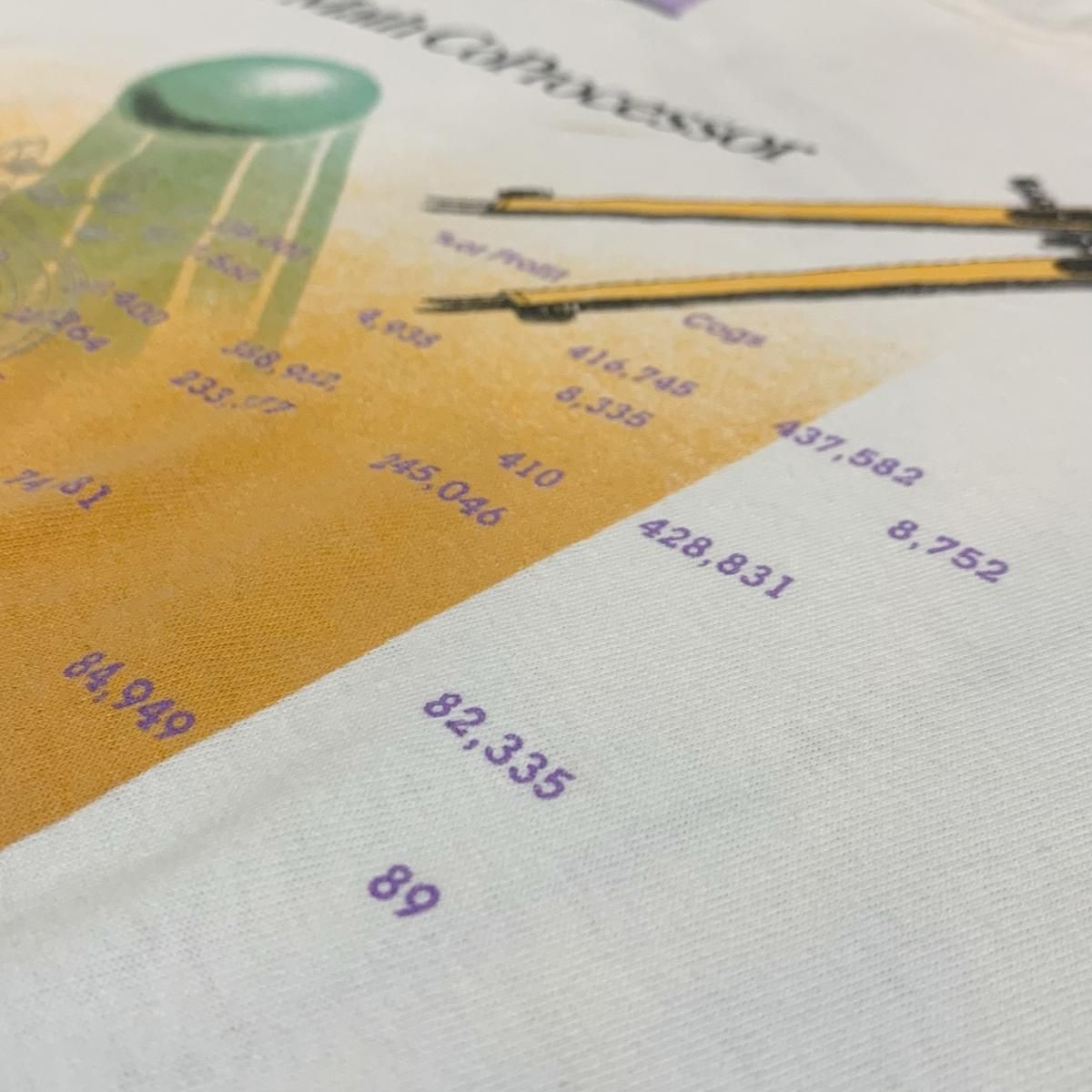 USA製 90s Intel Math CoProcessor Print S/S Tee 白 XL