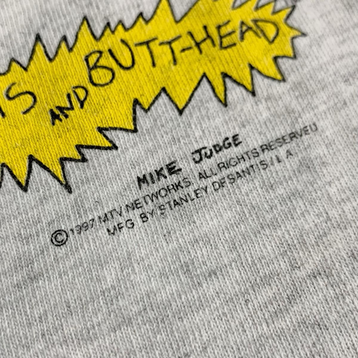 97年 Beavis And Butt Head Print S S Tee 灰 Xl ビーバスアンドバットヘッド 半袖 Tシャツ キャラクター マイク ジャッジ 映画t ムービーt 古着 Newjoke Online Store