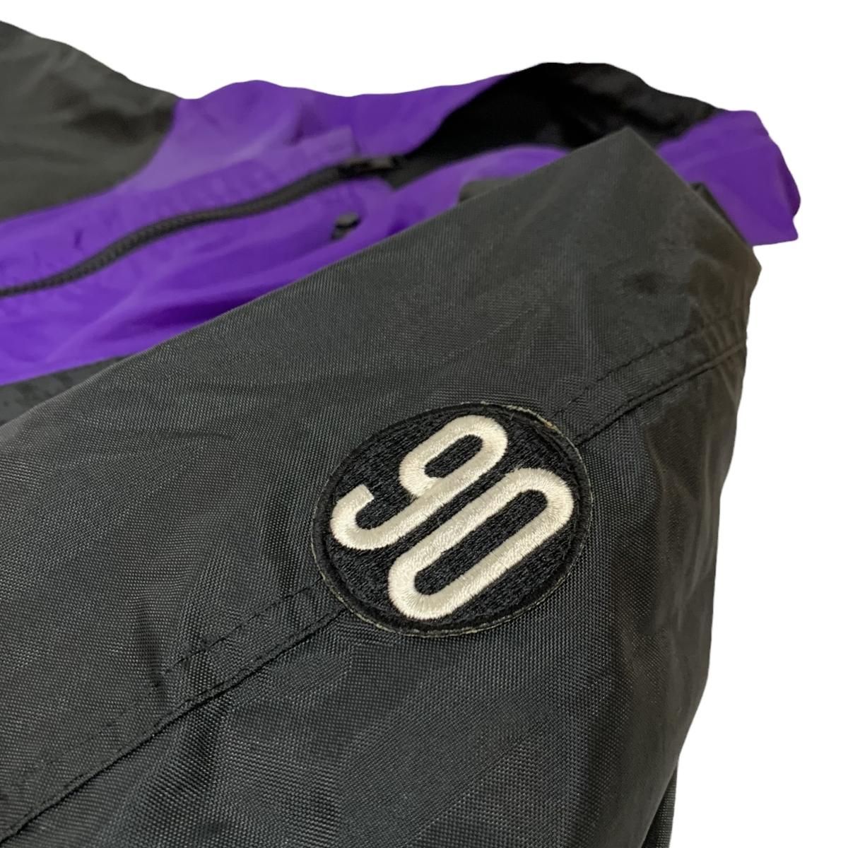 90 SKATEBOARD Nylon Anorak Parka 黒紫 L ナインティ スケート 90 SKATEBOARD Nylon Anorak Parka 黒紫 L ナインティ スケート