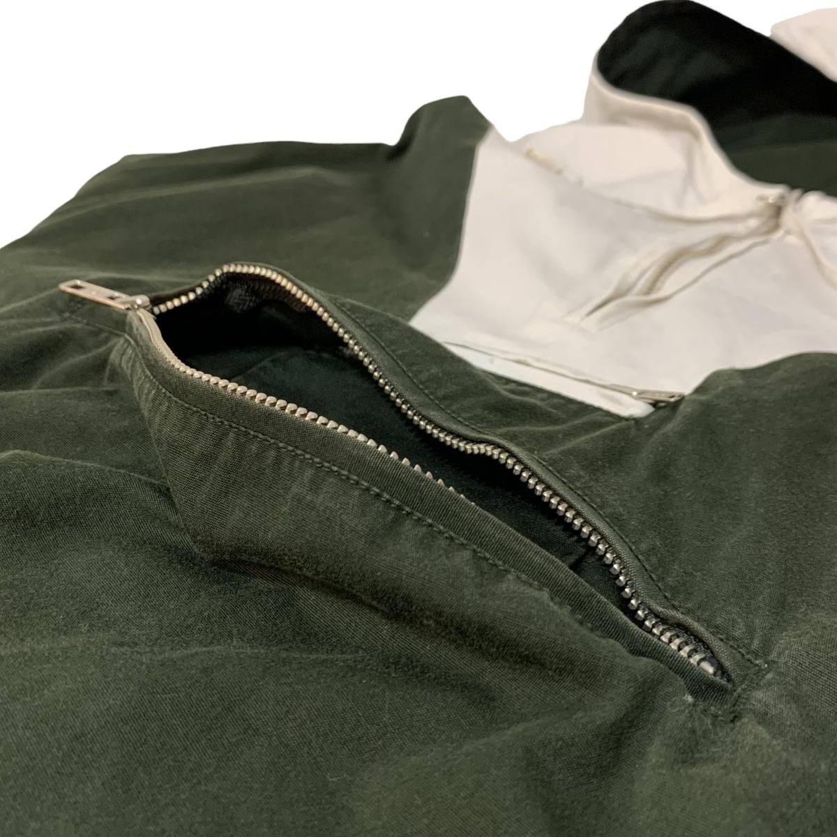 90s J.CREW 2 Tone Cotton Anorak Parka 深緑白 L ジェイクルー 90s J.CREW 2 Tone Cotton Anorak Parka 深緑白 L ジェイクルー