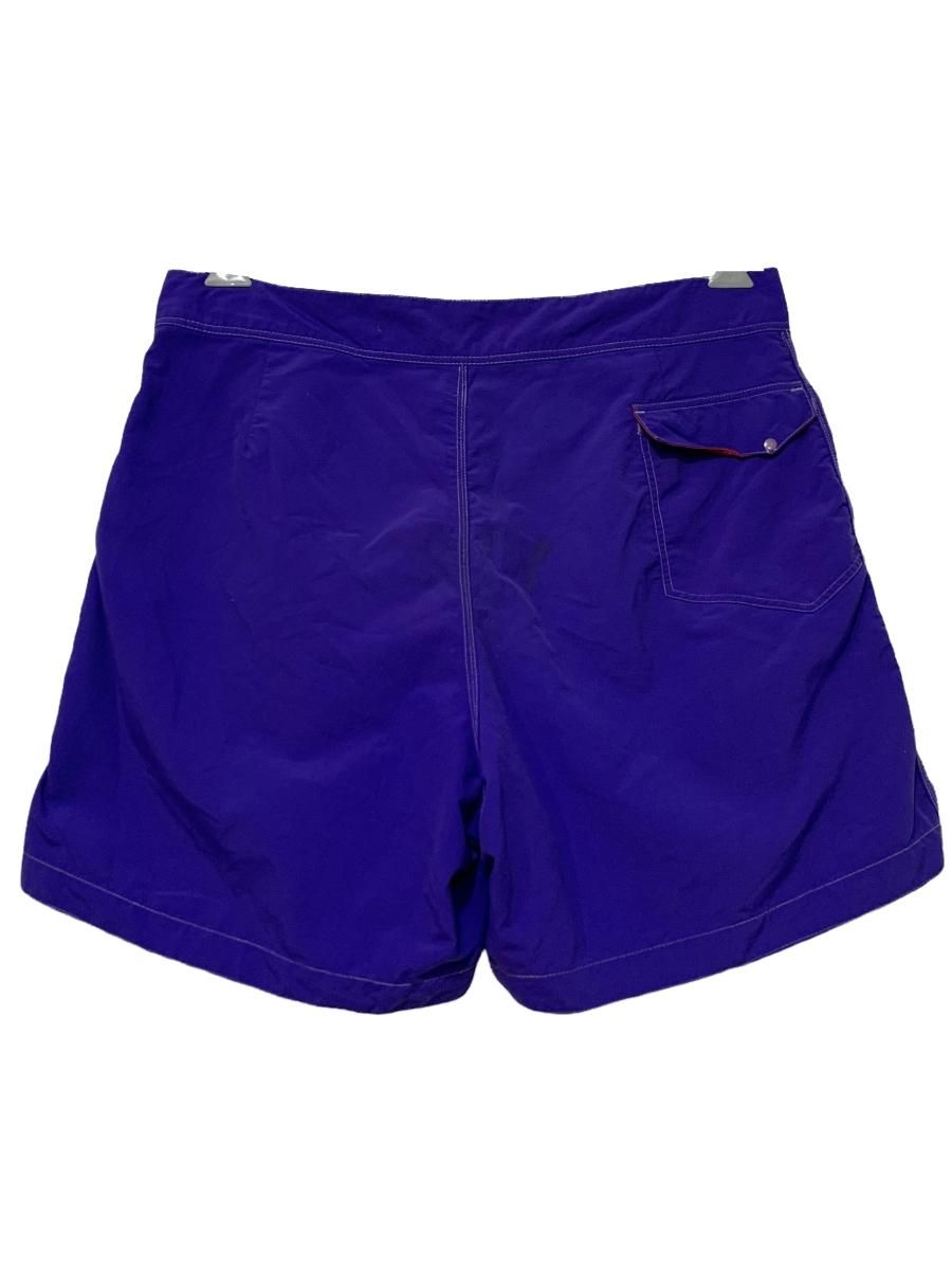 93年製 patagonia Surf Trunks 紫緑 36 90s 波タグ パタゴニア サーフトランクス バギーズショーツ リバーショーツ  スイムショーツ ナイロン 57065 93 古着 - NEWJOKE ONLINE STORE