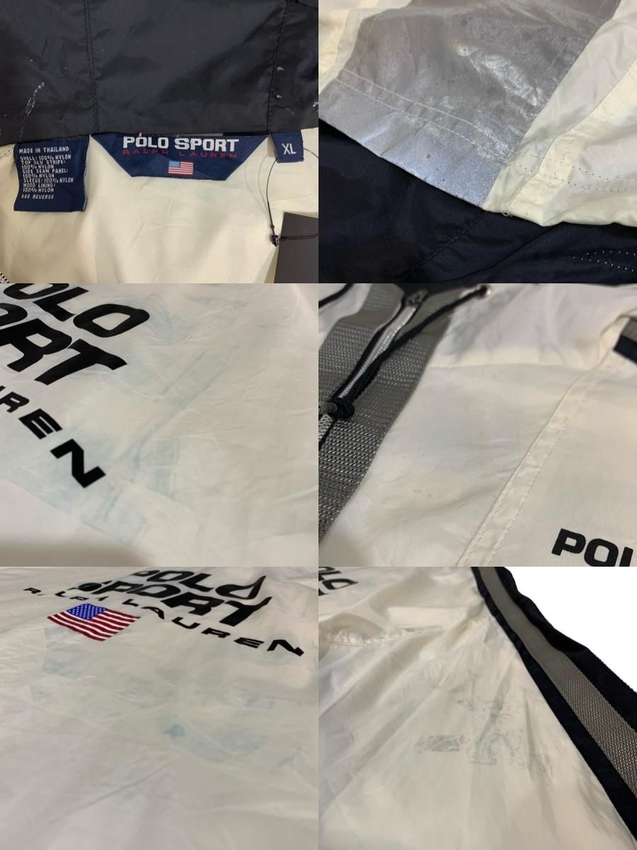 90s POLO SPORT Logo Anorak Parka 白 XL ポロスポーツ 90s POLO SPORT Logo Anorak Parka 白 XL ポロスポーツ