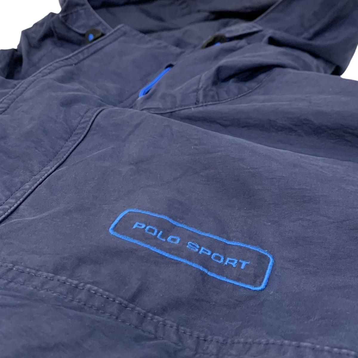 90s~00s POLO SPORT Cotton-Nylon Anorak Parka 紺 M ポロスポーツ ...