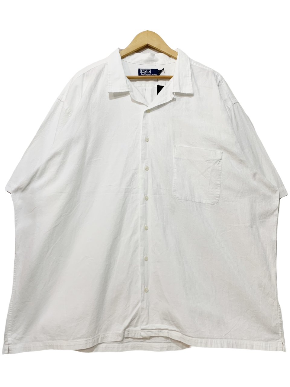 Polo Ralph Lauren Seersucker Cotton Open Collar S/S Shirt 白 3XB ポロラルフローレン  半袖 開襟シャツ オープンカラーシャツ シアサッカー - NEWJOKE ONLINE STORE