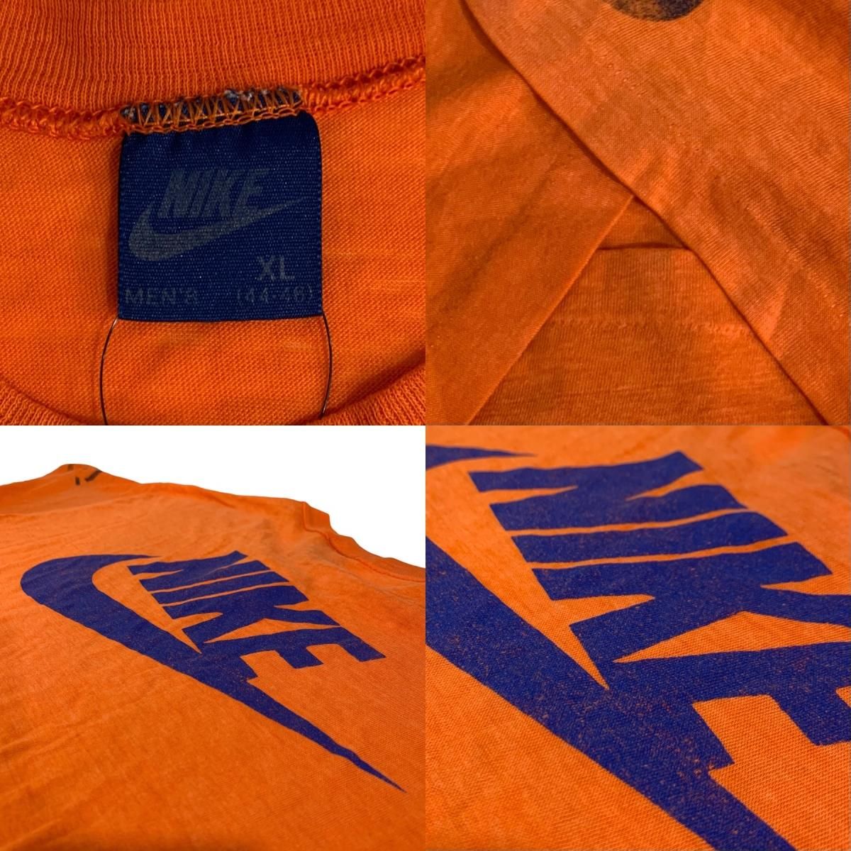 NIKE 90s USA製 TEE オレンジ　バックプリント XXL USA製 85年 NIKE 