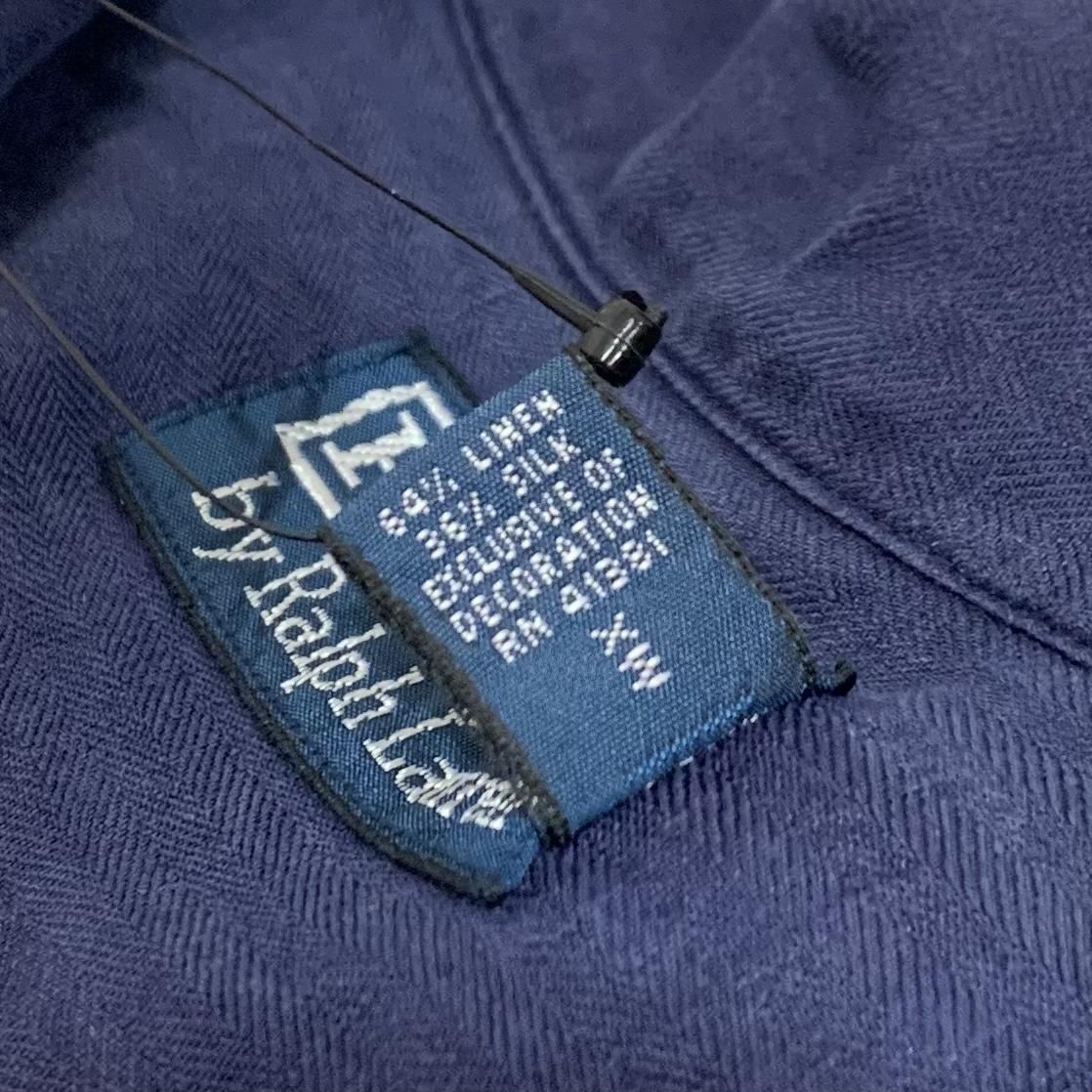Polo Ralph Lauren Linen Silk Open Collar S/S Shirt 紺 3XB