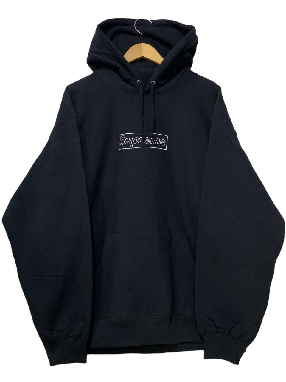 (L)Supreme Box Logo Hooded Swaetshirt黒