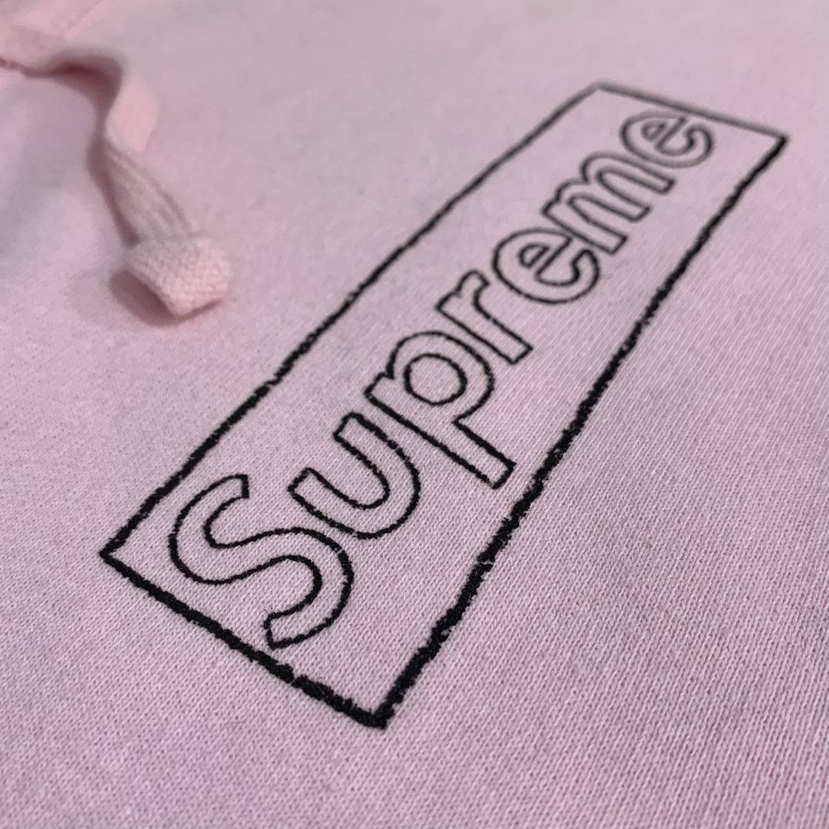 新品 21SS SUPREME KAWS Chalk Logo Hooded Sweatshirt ピンク L 新品 21SS SUPREME KAWS Chalk Logo Hooded Sweatshirt ピンク L