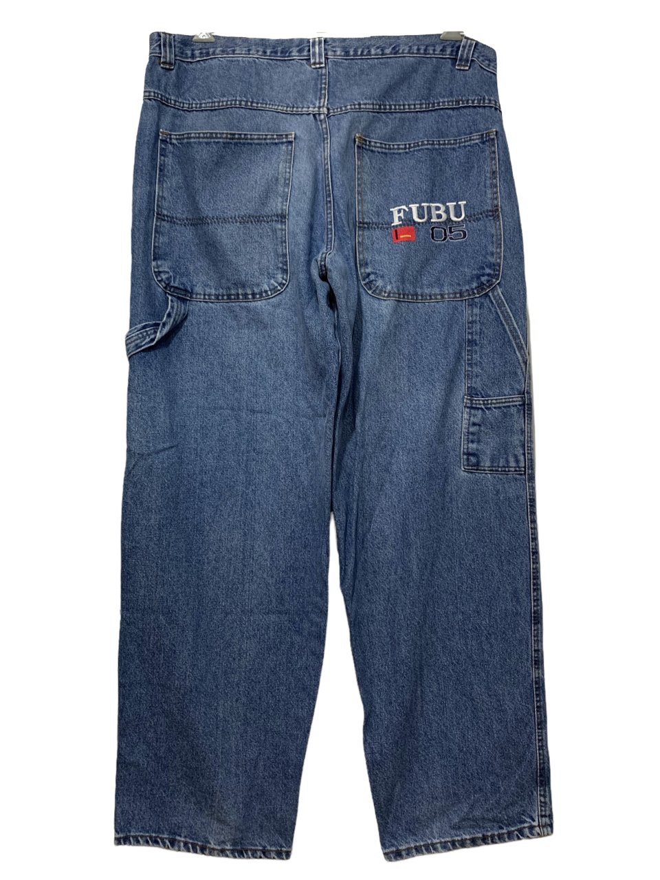USA製 90~00s FUBU Denim Painter Pants 薄青 W40×L32 フブ デニム