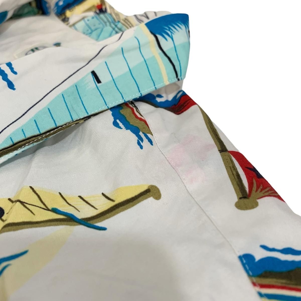 80s NAUTICA COMPETITION Cotton Aloha S/S Shirt 白 L 80s NAUTICA COMPETITION Cotton Aloha S/S Shirt 白 L