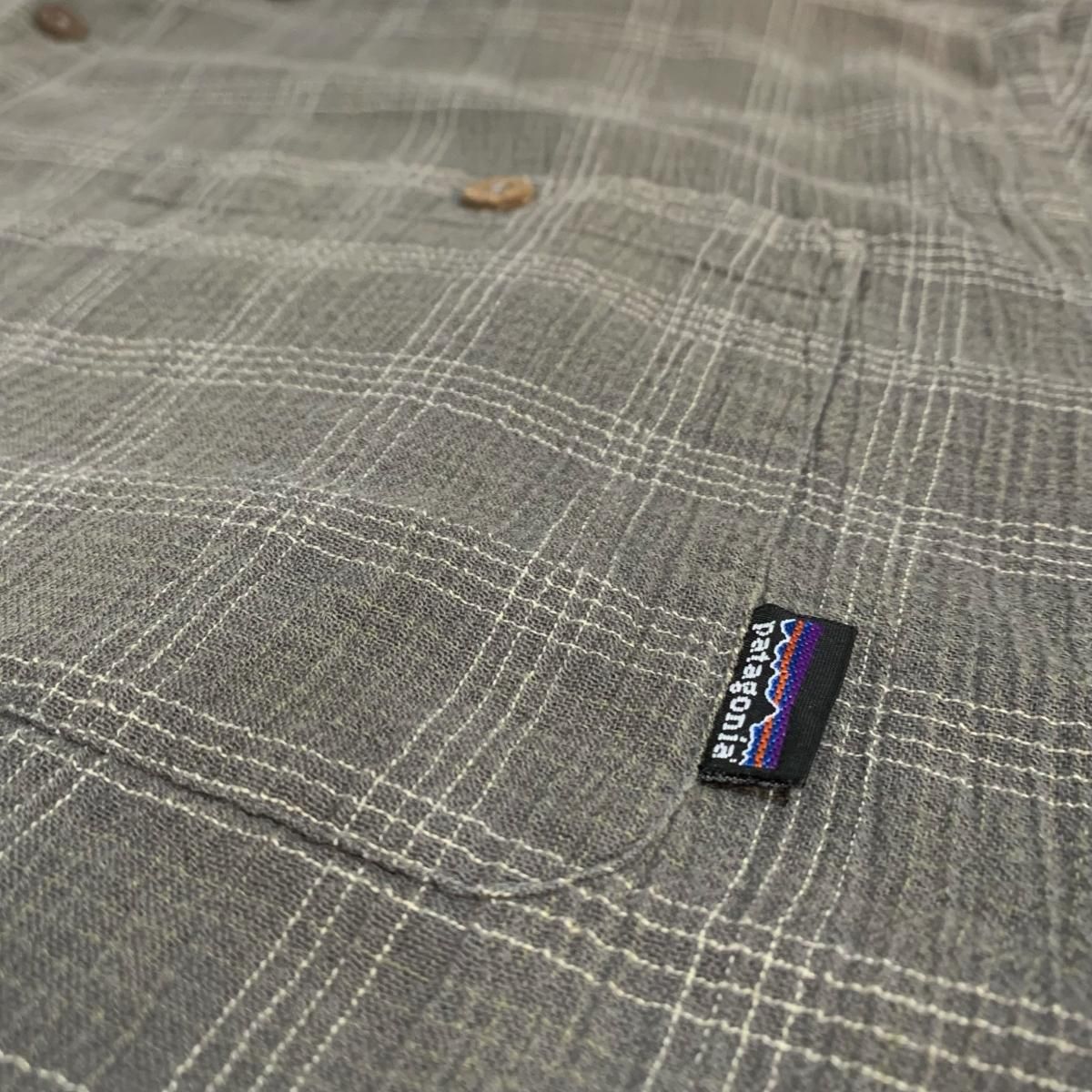 00年製 patagonia A/C Shirt 茶 L 00s パタゴニア 半袖 シャツ