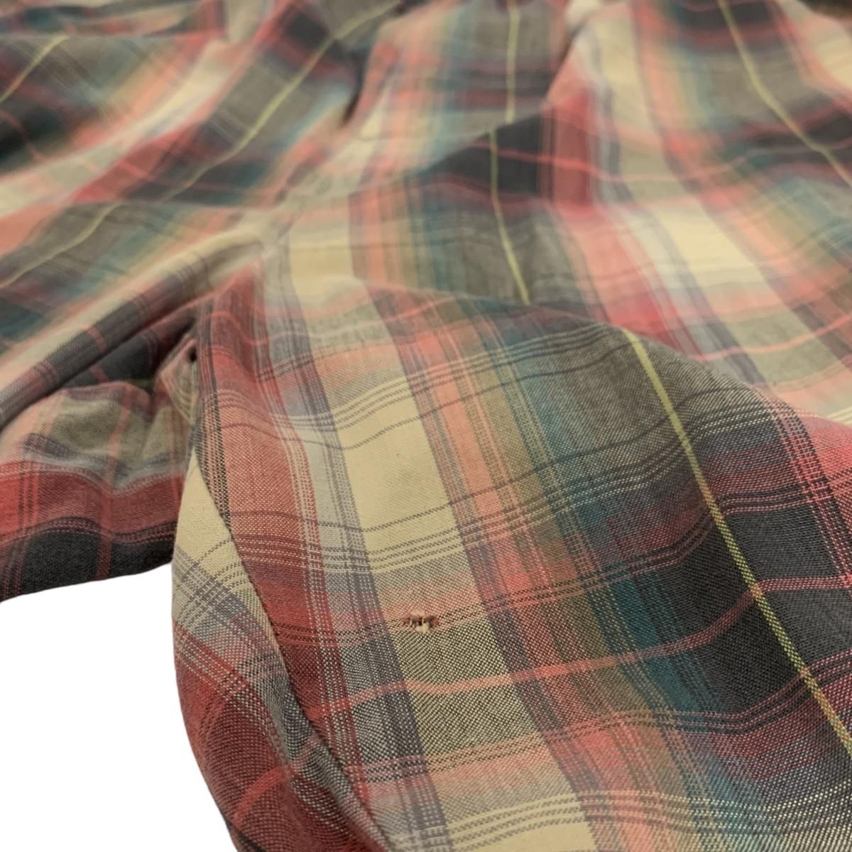 USA製 80s OLD STUSSY Check Cotton Easy Shorts 茶赤黒 L 黒