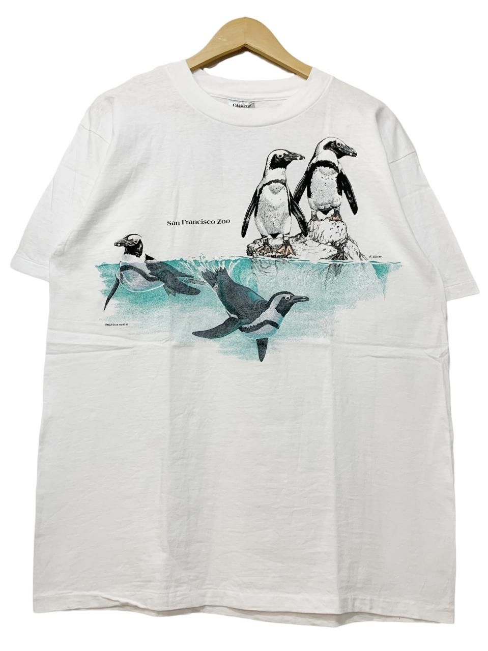 USA製 87年 San Francisco Zoo Print S/S Tee 白 XL 80s USA製 87年 San Francisco Zoo Print S/S Tee 白 XL 80s