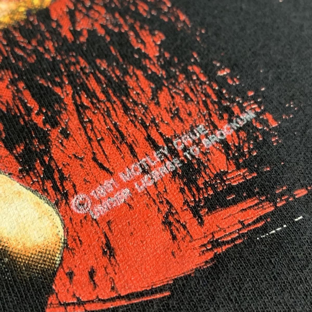 USA製 91年 MOTLEY CRUE Print S/S Tee 黒 XL 90s モトリー USA製 91年 MOTLEY CRUE Print S/S Tee 黒 XL 90s モトリー