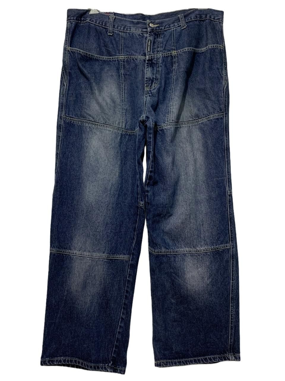 PHAT FARM ファットファーム　ワイド　デニム　ジーンズ PHAT FARM ファットファーム デニム ワイド デザイン W40 - メルカリ