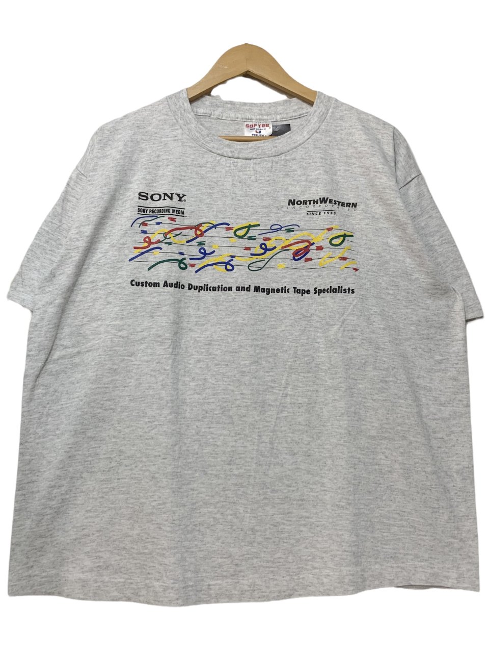 USA製 90s SONY Print S/S Tee 灰 L ソニー 半袖 Tシャツ ロゴ プリント 企業物 企業T SOFTEE グレー 古着 -  NEWJOKE ONLINE STORE