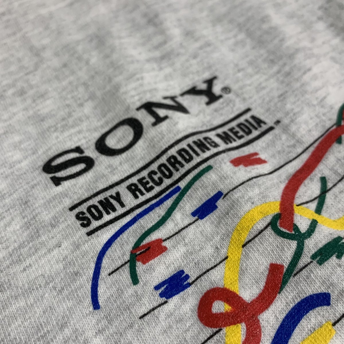 90s USA製 SONY ソニー 企業 アート プリント 半袖 Tシャツ L