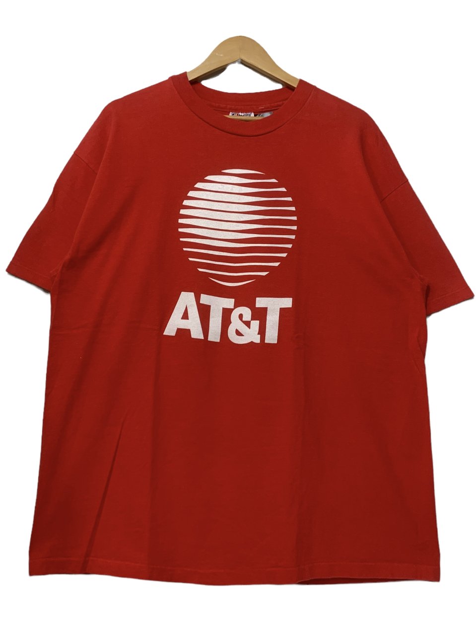 USA製 80s~90s AT&T Print S/S Tee 赤 XL エーティーアンドティー 半袖 Tシャツ 企業物 企業T Hanes レッド  古着 - NEWJOKE ONLINE STORE
