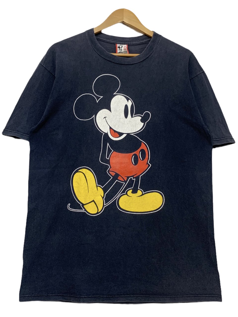 USA製 s Disney "Mickey Mouse" Print S/S Tee 黒 L ディズニー ミッキーマウス 半袖 Tシャツ プリント  キャラクター ブラック 古着   NEWJOKE ONLINE STORE